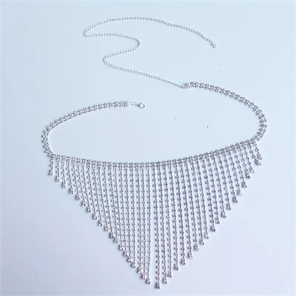 Sexy Crystal Tassel Thong Shor - Body Jewelry Bra avaliação e preço