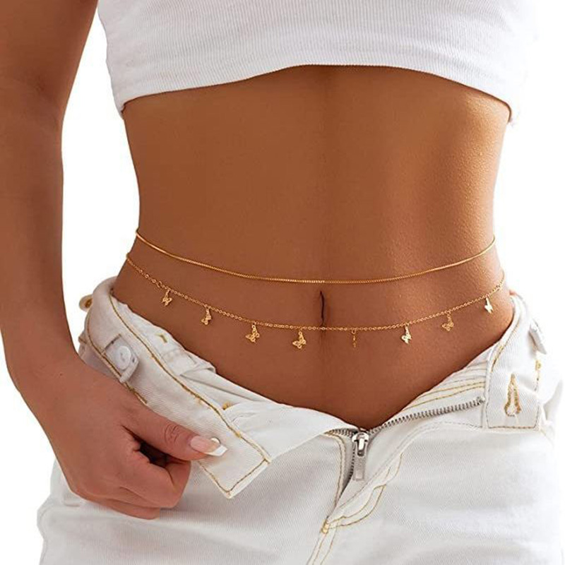 Fashion Simple Double Layer Be - Body Jewelry Usa avaliação e preço