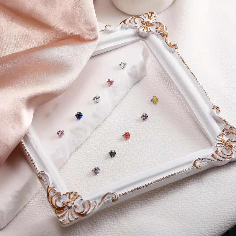 16PCS Crystal Zircon Dermal An - Body Jewelry Dermal avaliação e preço