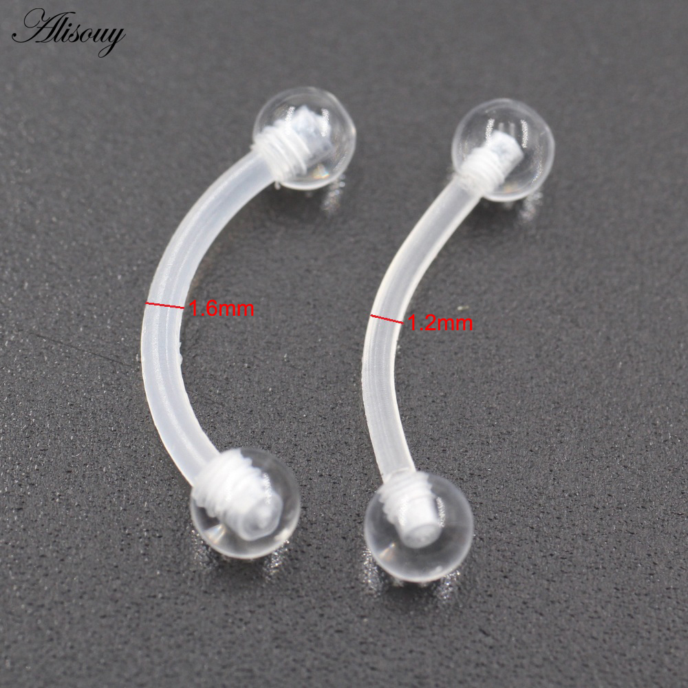 2PCS Transparent Acrylic Balls - Zoor Body Jewelry avaliação e preço