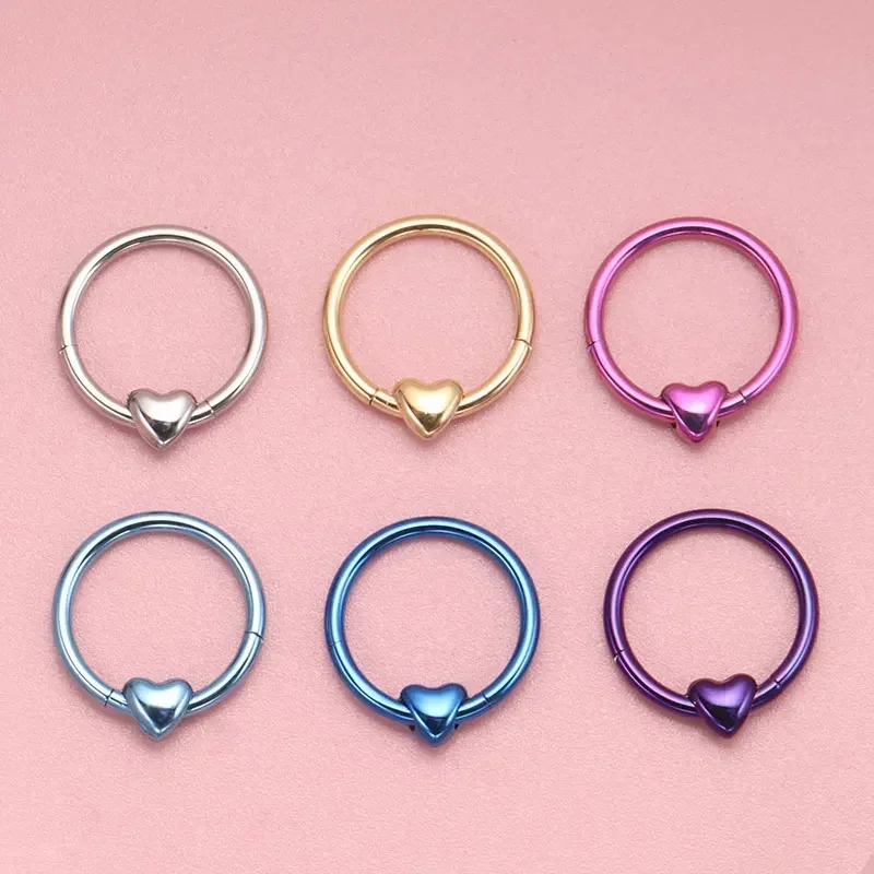 ASTM F136 Titanium Heart Click - Zoor Body Jewelry avaliação e preço